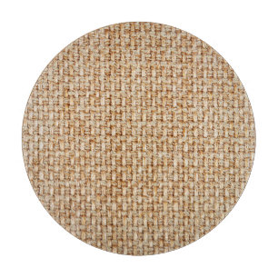 Hellgelbe Gingham-Textur. Schneidebrett