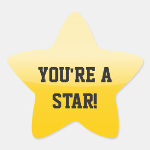 Hellgelbe goldsternspezifische Textzeichner Stern-Aufkleber