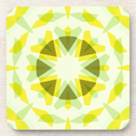 Hellgelbe grüne Star Dopamin Dekoration Kitsch Art Getränkeuntersetzer