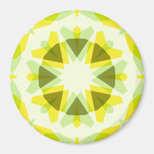 Hellgelbe grüne Star Dopamin Dekoration Kitsch Art Magnet