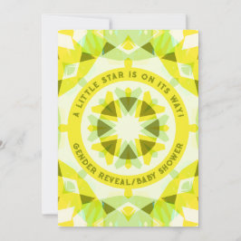 Hellgelbe grüne Star-Genitaldusche Einladung