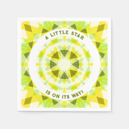 Hellgelbe grüne Star-Genitaldusche Serviette