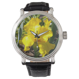 Hellgelbe Iris, Armbanduhr