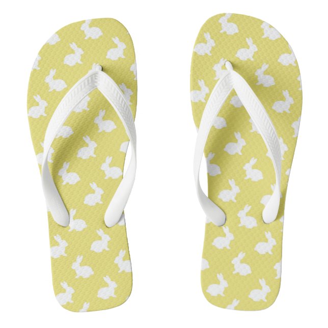 Hellgelbe Kaninchen-Flip-Flops Flip Flops (Fußbett)