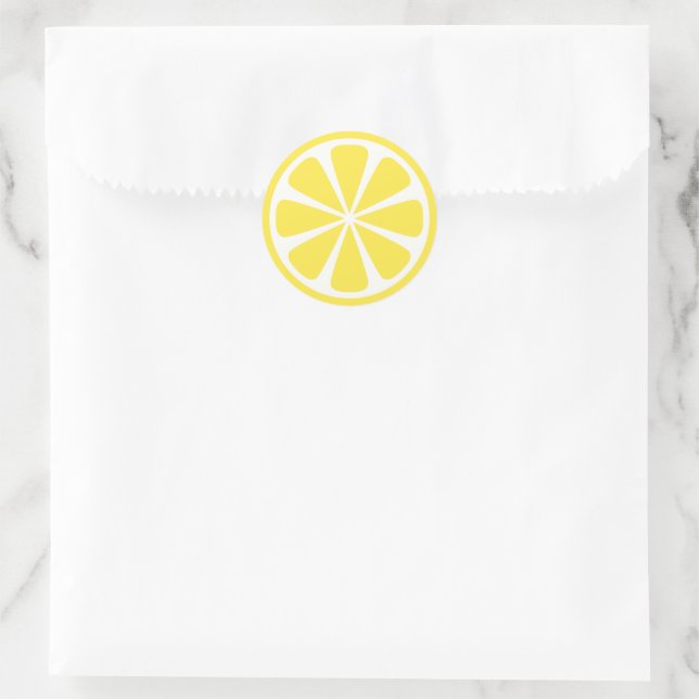 Hellgelbe Lemon-Schleife-Rundsticker Runder Aufkleber (Tasche)