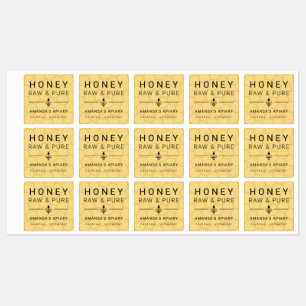 Hellgelbe Modern Beam Icon Honey Apiary Etiketten
