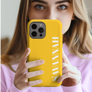Hellgelbe personalisierte Bezeichnung iPhone 13 Pro Max Hülle