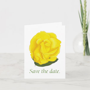 Hellgelbe Rose Save the Date Mitteilungskarten