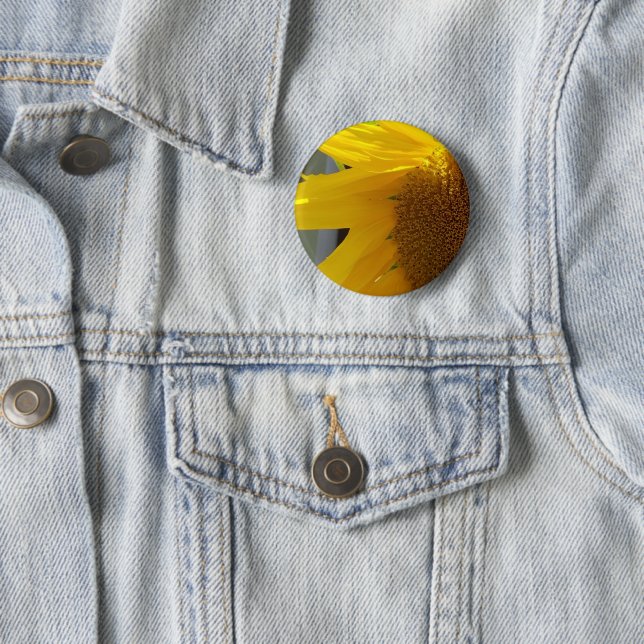 Hellgelbe Sonnenblume Button (Beispiel)