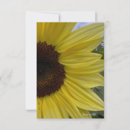 Hellgelbe Sonnenblume Mitteilungskarte