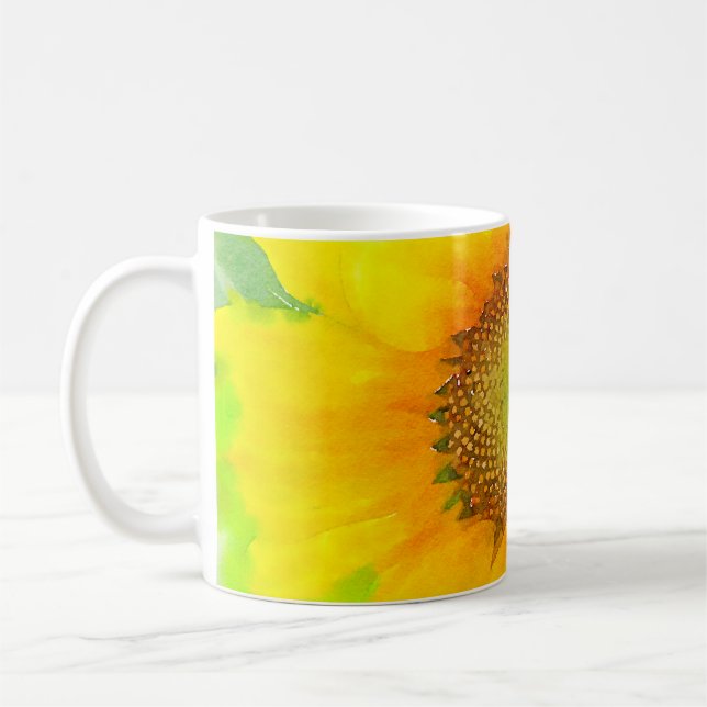 Hellgelbe Sonnenblume Tasse (Links)