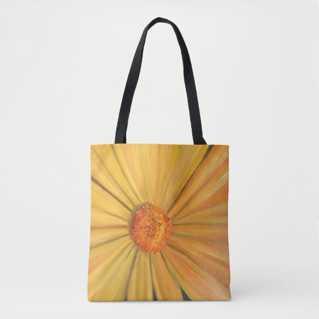 Hellgelbe Sonnenblume Totbeutel (Vorderseite)