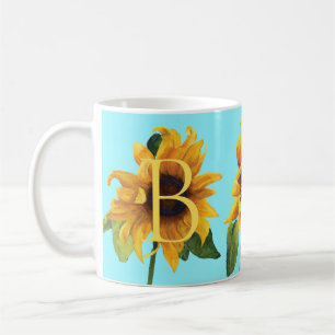 Hellgelbe Sonnenblumen Botanische Aquarellfarben T Kaffeetasse