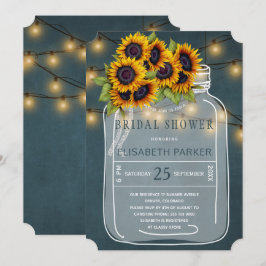Hellgelbe Sonnenblumen, Brautparty Einladung