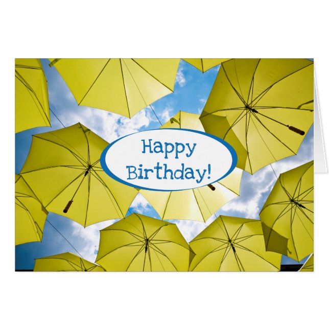 Hellgelbe Sonnenschirme (Vorderseite (Horizontal))