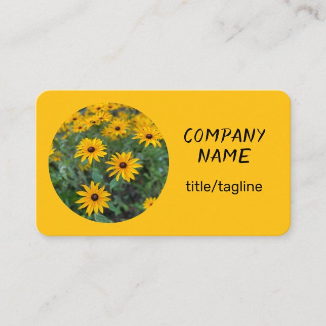 hellgelbe sonnige Blume Visitenkarte (Vorderseite)