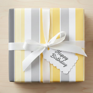 Hellgelbe Streifen Geschenkpapier