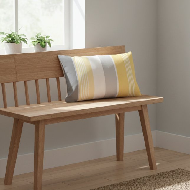 Hellgelbe Streifen Lendenkissen (Von Creator hochgeladen)