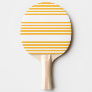Hellgelbe und weiße fünf Streifen Muster Tischtennis Schläger