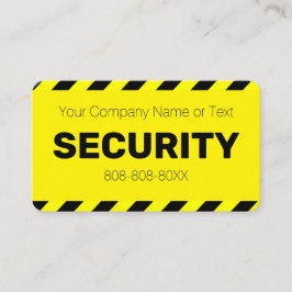 Hellgelbe Vorsichtsschutz Visitenkarte
