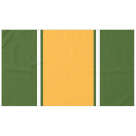 Hellgelbe, weiße Wälder, grüne Streifen Tischdecke