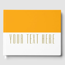 Hellgelber heller Farbblock auf weißem Text Gästebuch