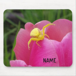 Hellgelber Krabbenschwingel Rosa Tulip deinen Name Mousepad