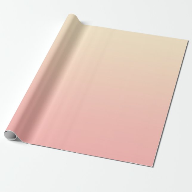 Hellgelber und rosa Farbverlauf Geschenkpapier (Ungerollt)