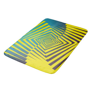 Hellgelbes Abstraktes Dschungelstil Badematte