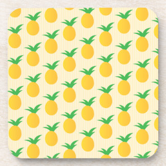 Hellgelbes Ananas-Muster Getränkeuntersetzer