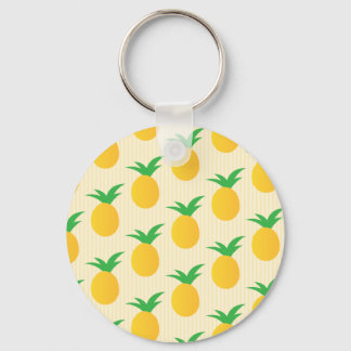Hellgelbes Ananas-Muster Schlüsselanhänger