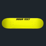 Hellgelbes benutzerdefiniertes Skateboard<br><div class="desc">Hellgelbes benutzerdefiniertes Skateboard: Fügen Sie den gewollt Text in das Textfeld hinzu.</div>