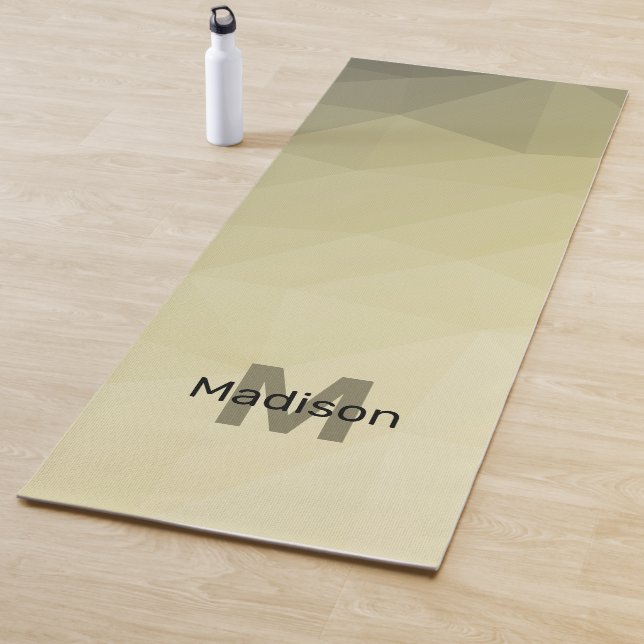 Hellgelbes graues Omelonenmuster Monogram Yogamatte (Beispiel)