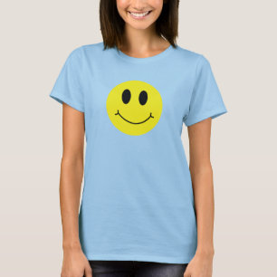 Hellgelbes Grinsen klassischer T - Shirt