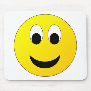 Hellgelbes Happy Lächeln Gesicht Mousepad