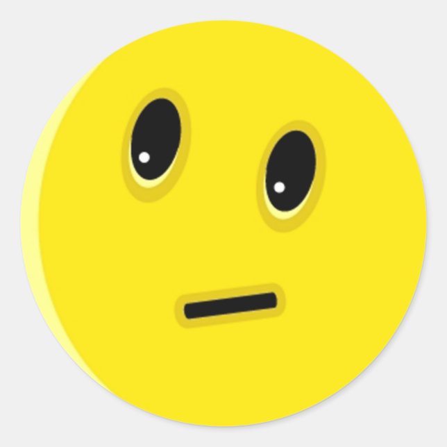 Hellgelbes Happy Lächeln Gesicht Runder Aufkleber (Vorderseite)