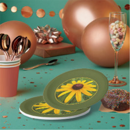 Hellgelbes Solo Rudbeckia Foto Party Pappteller