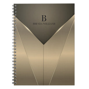 Hellgoldmetallisches geometrisches Design Notizblock