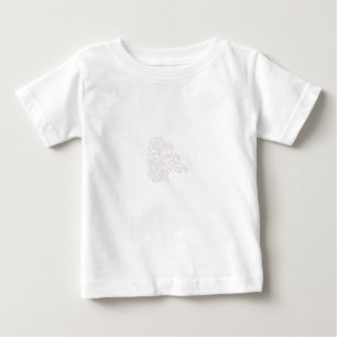 Hellgrau, Milchweiß, Blumendesign Baby T-shirt