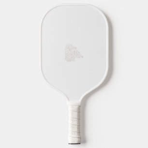 Hellgrau, Milchweiß, Blumendesign Pickleball Schläger
