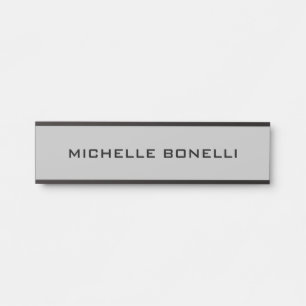 Hellgrau Minimalistisch Schlicht Lesbar Modern Türschild