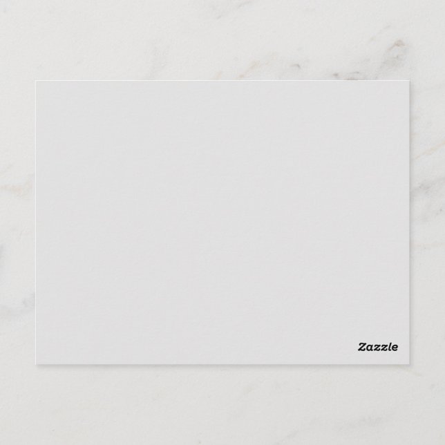 Hellgraue, grüne weiße Postkarte (Rückseite)