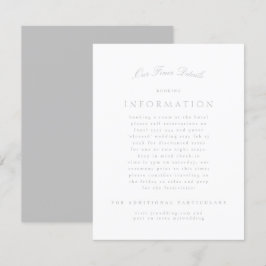 Hellgraue klassische Elegante Feierliche Hochzeit Begleitkarte