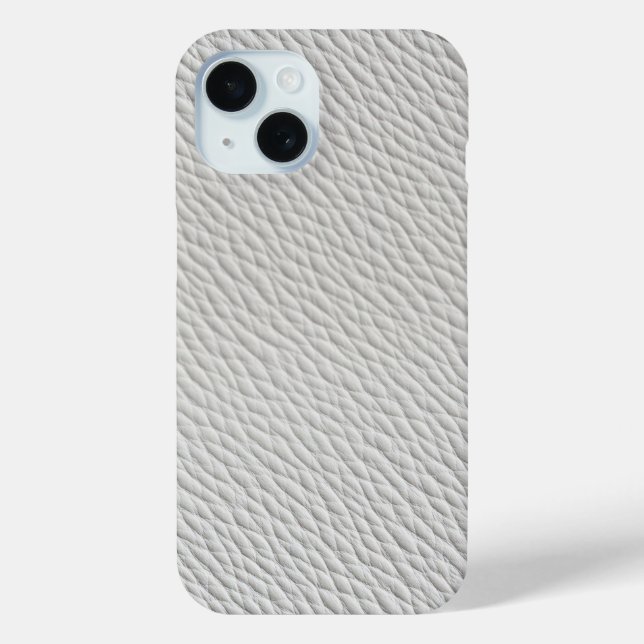 Hellgraue Lederoptik-Handyhülle Case-Mate iPhone Hülle (Rückseite)