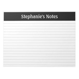 Hellgraue Linde 11 x 8,5 Landschaft Personalisiert Notizblock