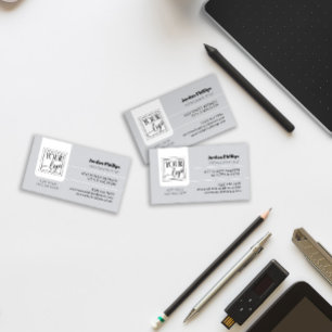 Hellgraue Logo einseitig hinzufügen Visitenkarte