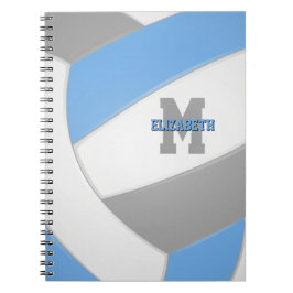 hellgraue personalisierte Volleyball Notizblock