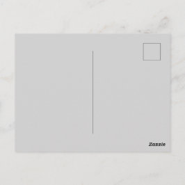 Hellgraue Postkarte mit personalisiertem Grußdesig