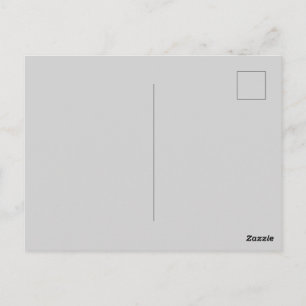 Hellgraue Postkarte mit personalisiertem Grußdesig