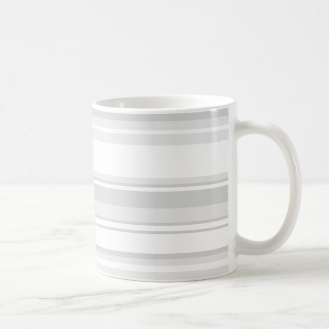 Hellgraue Streifen Kaffeetasse (Rechts)